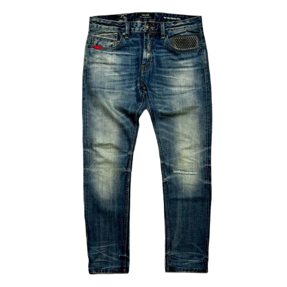Cult of Individuality King Baby Japanese Selvedge Denim Blue Jeans 33 x 33L